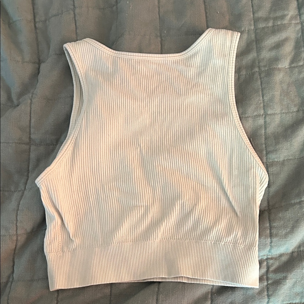 SKIMS Cream Ribbed Bra Top - Picture 3 of 3